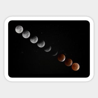 Lunar Eclipse Phases Sticker